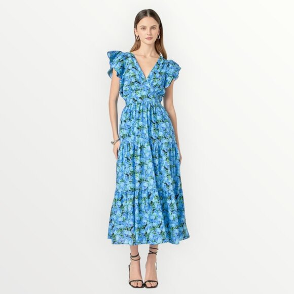 English Factory Printed Open Back Maxi Dress - Picture 3 of 12